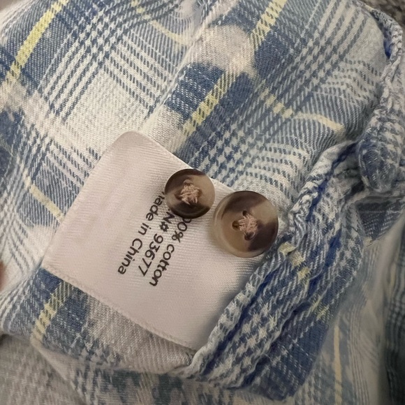 NWT womens Sissy Gypsy sequin butterfly cotton button front shirt Size Large - Picture 6 of 9